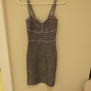 Herve Leger Lurex Ribbed Minidress
